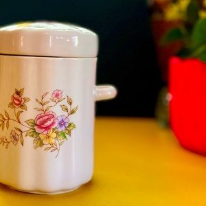 Vintage 1988 Floral Ceramic Canister from FTDA